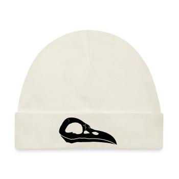 Rabenschädel | Crow Skull - Baby Premium Organic Mütze - Naturweiß - Vorne
