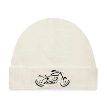 Coffee Racer Motorrad - Baby Premium Organic Mütze - Naturweiß - Vorne