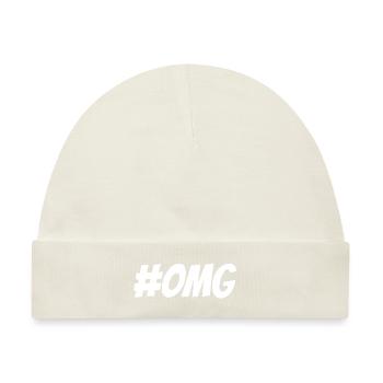 Hashtag OMG - Baby Premium Organic Mütze - Naturweiß - Vorne