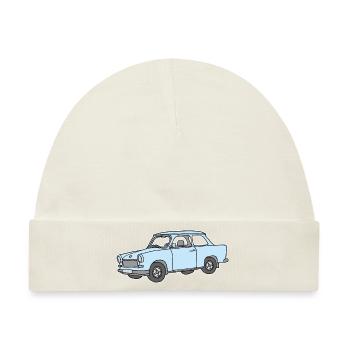 Hellblauer Trabi,  - Baby Premium Organic Mütze - Naturweiß - Vorne