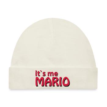 Mario - Baby Premium Organic Mütze - Naturweiß - Vorne