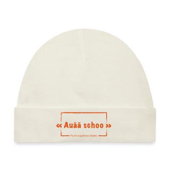 Auä schoo - Berner Dialekt - Motivfarbe wechselba - Baby Premium Organic Mütze - Naturweiß - Vorne