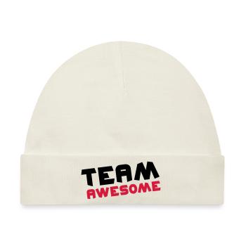 Team Awesome - Baby Premium Organic Mütze - Naturweiß - Vorne