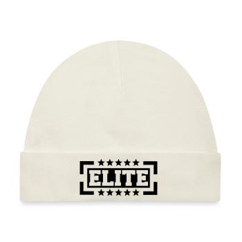 Elite Logo - Baby Premium Organic Mütze - Naturweiß - Vorne