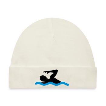 schwimmen - Baby Premium Organic Mütze - Naturweiß - Vorne