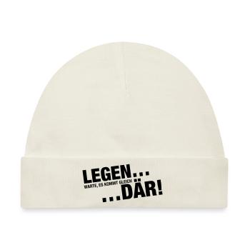 Legen… warte, es kommt gleich …där - Baby Premium Organic Mütze - Naturweiß - Vorne