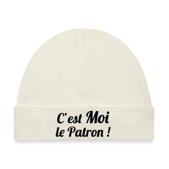 c'est MOI le Patron ! - Baby Premium Organic Mütze - Naturweiß - Vorne