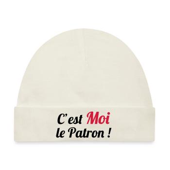 c'est MOI le Patron ! - Baby Premium Organic Mütze - Naturweiß - Vorne