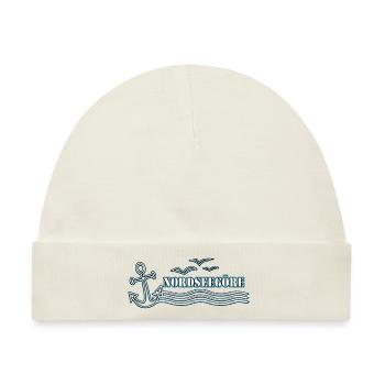 Nordseegöre Schriftzug | Yolo-Artwork - Baby Premium Organic Mütze - Naturweiß - Vorne