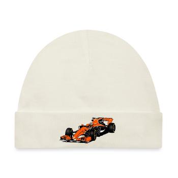 Racecar - Rennauto - Baby Premium Organic Mütze - Naturweiß - Vorne