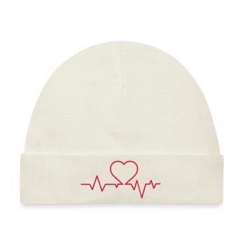 heartbeat - Baby Premium Organic Mütze - Naturweiß - Vorne