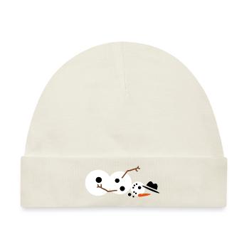 Schneemann - Baby Premium Organic Mütze - Naturweiß - Vorne