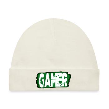 gamepad videogame video videogamer video game - Baby Premium Organic Mütze - Naturweiß - Vorne