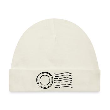 Poststempel post stamp Cachet de la poste - Baby Premium Organic Mütze - Naturweiß - Vorne