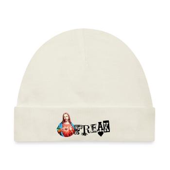 JESUS FREAK | Jesus Christ | Jesus Christus - Baby Premium Organic Mütze - Naturweiß - Vorne