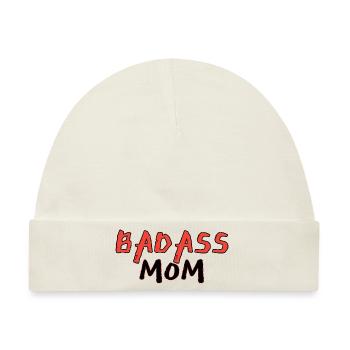 Badass mom - Baby Premium Organic Mütze - Naturweiß - Vorne
