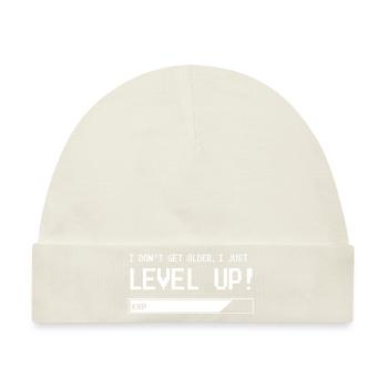 Level Up - Baby Premium Organic Mütze - Naturweiß - Vorne