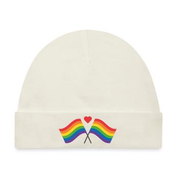Rainbow flag - Baby Premium Organic Mütze - Naturweiß - Vorne