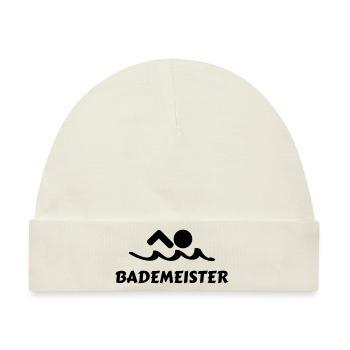 Bademeister Schwimmer Lifeguard - Baby Premium Organic Mütze - Naturweiß - Vorne