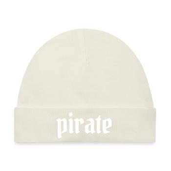 PIRATE - Freibeuter schreiben - Baby Premium Organic Mütze - Naturweiß - Vorne