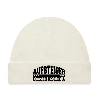 Aufsteiger 2022 Bezirksliga Aufstieg Fußball - Baby Premium Organic Mütze - Naturweiß - Vorne