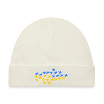 Ukraine - Baby Premium Organic Mütze - Naturweiß - Vorne