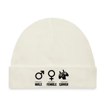 Male Female Gamer Video Gamer Gaming Pc Console Ge - Baby Premium Organic Mütze - Naturweiß - Vorne