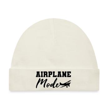 Flugzeug Pilot Fliegen Flugmodus An I Geschenk - Baby Premium Organic Mütze - Naturweiß - Vorne