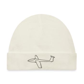 Segelflugzeug - Baby Premium Organic Mütze - Naturweiß - Vorne