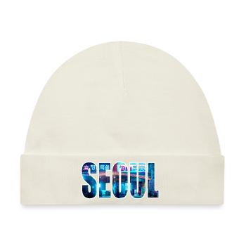 seoul neon - Baby Premium Organic Mütze - Naturweiß - Vorne