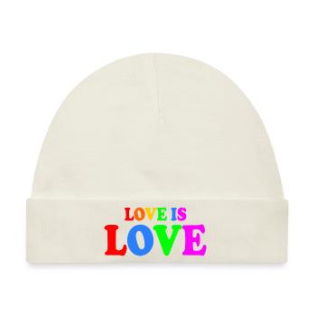 Love is love - Baby Premium Organic Mütze - Naturweiß - Vorne