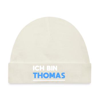 Thomas Name Spruch für stolze Thomas - Baby Premium Organic Mütze - Naturweiß - Vorne