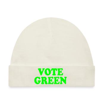 Vote green - Baby Premium Organic Mütze - Naturweiß - Vorne