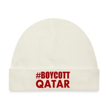 Boycott qatar - Baby Premium Organic Mütze - Naturweiß - Vorne