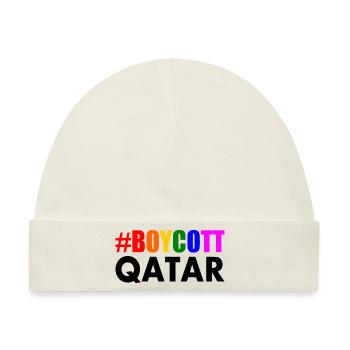 Boycott qatar - Baby Premium Organic Mütze - Naturweiß - Vorne