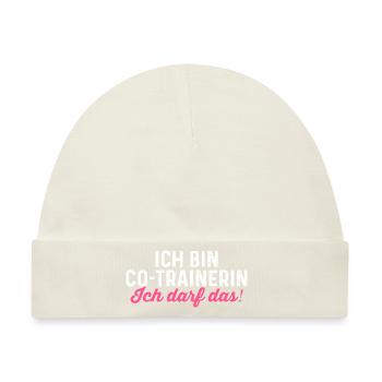 Co-Trainerin Sport Trainerin Geschenk - Baby Premium Organic Mütze - Naturweiß - Vorne