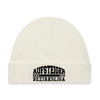 Aufsteiger 2023 Bezirksliga Aufstieg Fußball - Baby Premium Organic Mütze - Naturweiß - Vorne