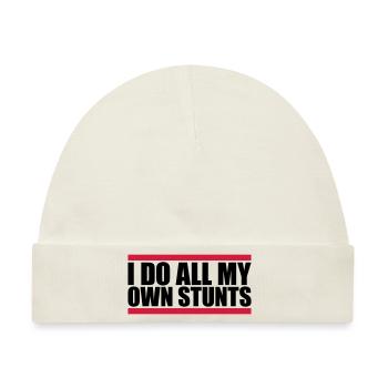 all my own stunts - Baby Premium Organic Mütze - Naturweiß - Vorne