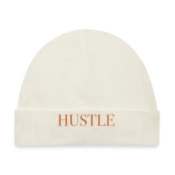 hustle all damn day Design - Baby Premium Organic Mütze - Naturweiß - Vorne
