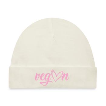 Veganer Herz - Tierliebe, Tierschutz & Vegan - Baby Premium Organic Mütze - Naturweiß - Vorne