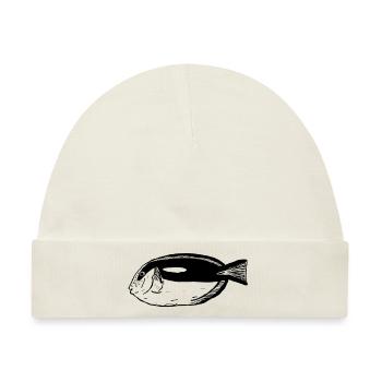 Paletten Doktorfisch schwarz - Baby Premium Organic Mütze - Naturweiß - Vorne