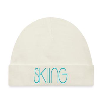 skiing - Baby Premium Organic Mütze - Naturweiß - Vorne