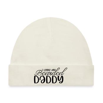 I Love My Bearded Daddy - Baby Premium Organic Mütze - Naturweiß - Vorne