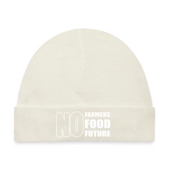 No Farmers No Food No Future Agronom - Baby Premium Organic Mütze - Naturweiß - Vorne