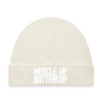 Muscle Up Buttercup 3 - Baby Premium Organic Mütze - Naturweiß - Vorne