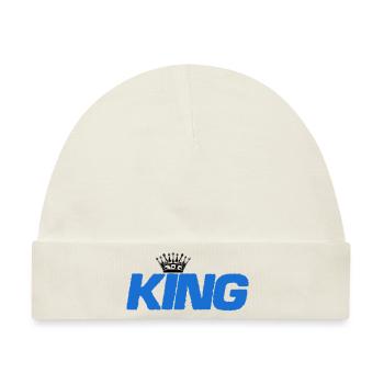 king - Baby Premium Organic Mütze - Naturweiß - Vorne