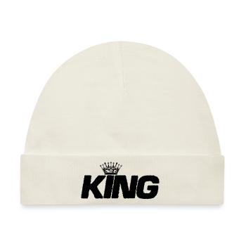 king - Baby Premium Organic Mütze - Naturweiß - Vorne
