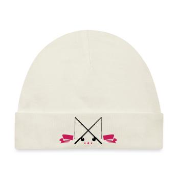 angelrute symbol - Baby Premium Organic Mütze - Naturweiß - Vorne