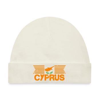 Cyprus - Vintage Orange Farbe - Baby Premium Organic Mütze - Naturweiß - Vorne