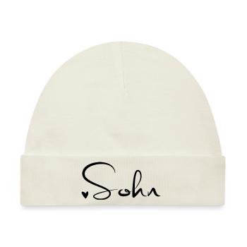 Sohn - Baby Premium Organic Mütze - Naturweiß - Vorne